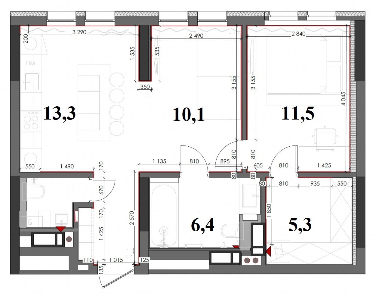 Продажа 2-комнатной квартиры 53 м², ЖК SKY AVENUE, ДОМ 1