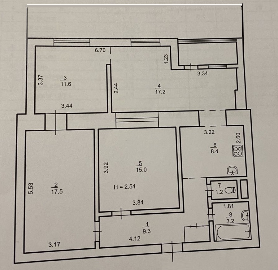 Продаж 2-кімнатної квартири 60 м², Перемоги просп., 60