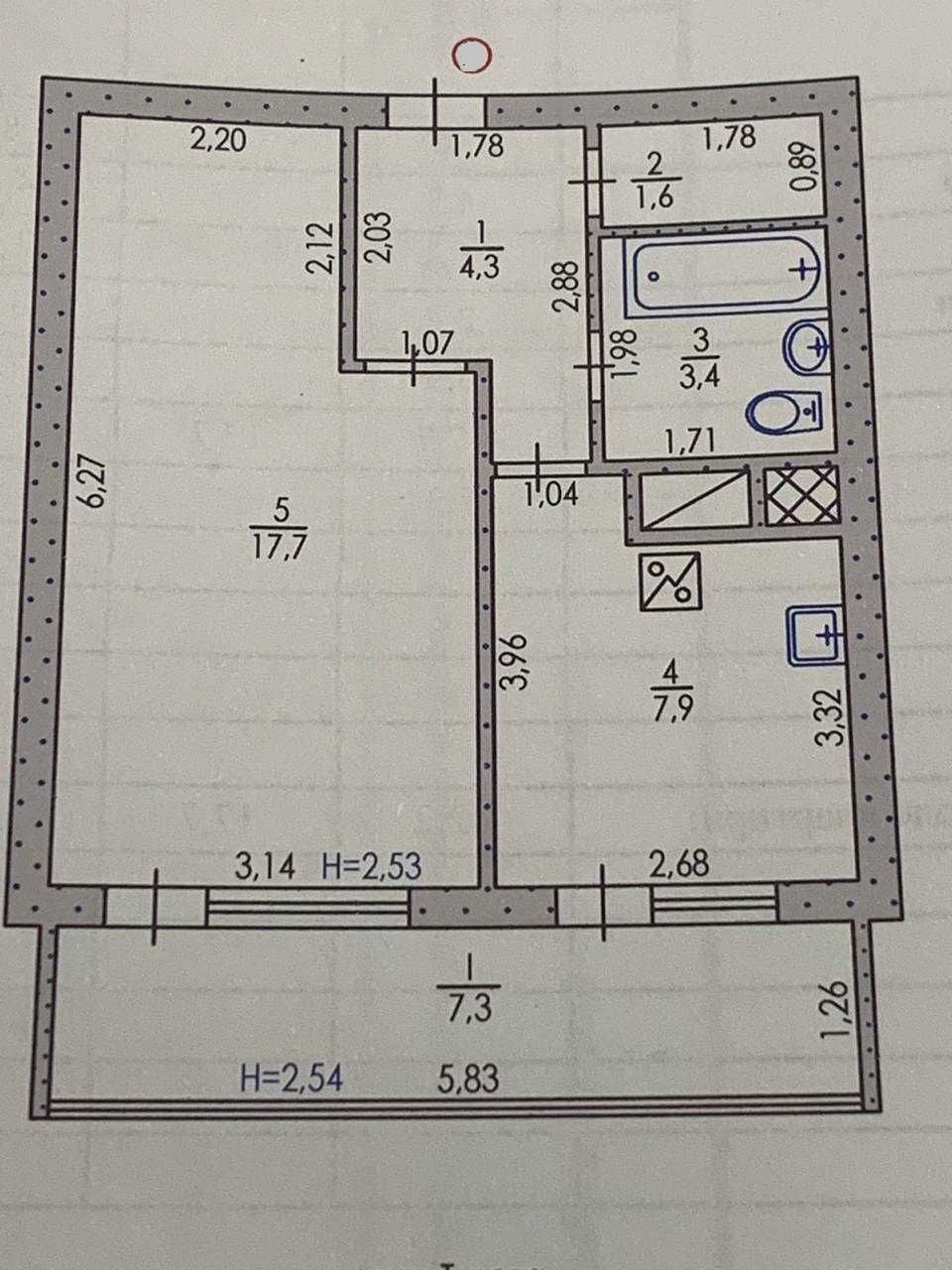 Продажа 1-комнатной квартиры 42 м², Титова ул., вул.18а