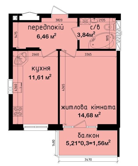 1-комнатная 38.15 м² в ЖК Кришталевi джерела от 54 000 грн/м², Киев