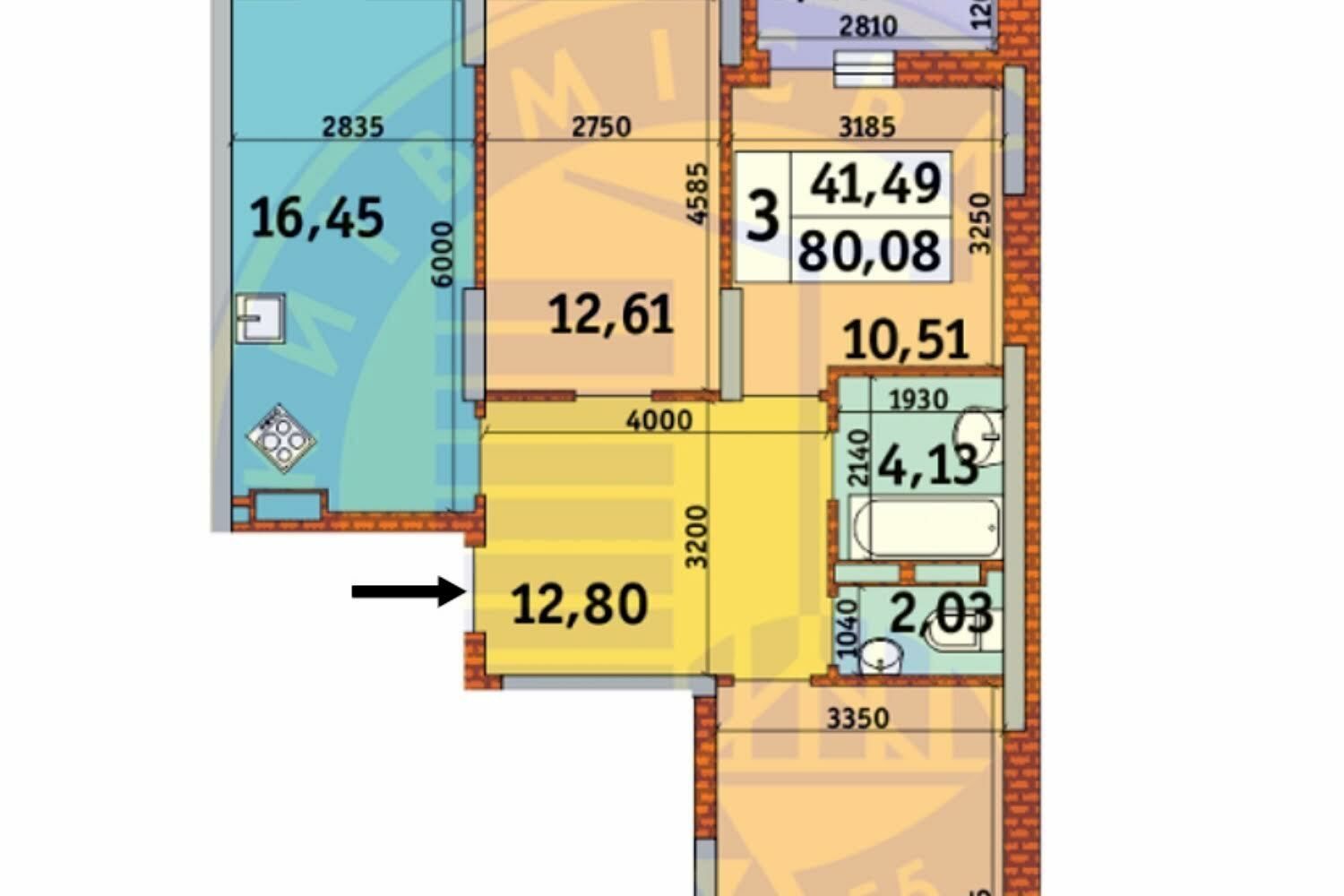 Продажа 3-комнатной квартиры 80.08 м², Кадетский Гай ул., 10