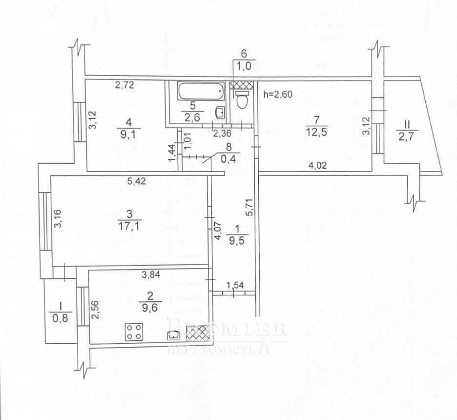 Продаж 3-кімнатної квартири 64 м², Балківська вул.