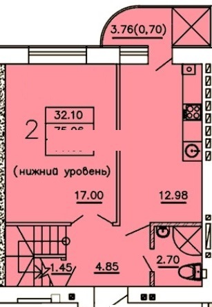 Продаж 2-кімнатної квартири 70 м², Семена Палія вул., вул.,22