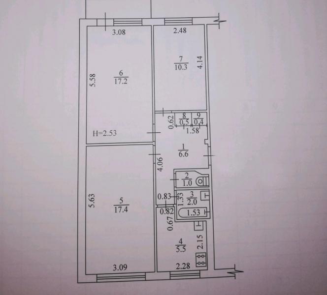 Продажа 3-комнатной квартиры 68 м², Владислава Зубенко ул., 46