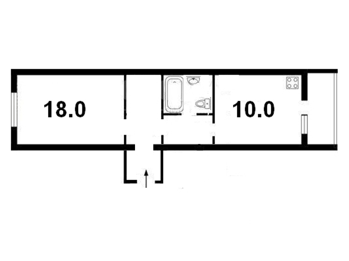 Продаж 1-кімнатної квартири 45 м², Ломоносова вул., 83а