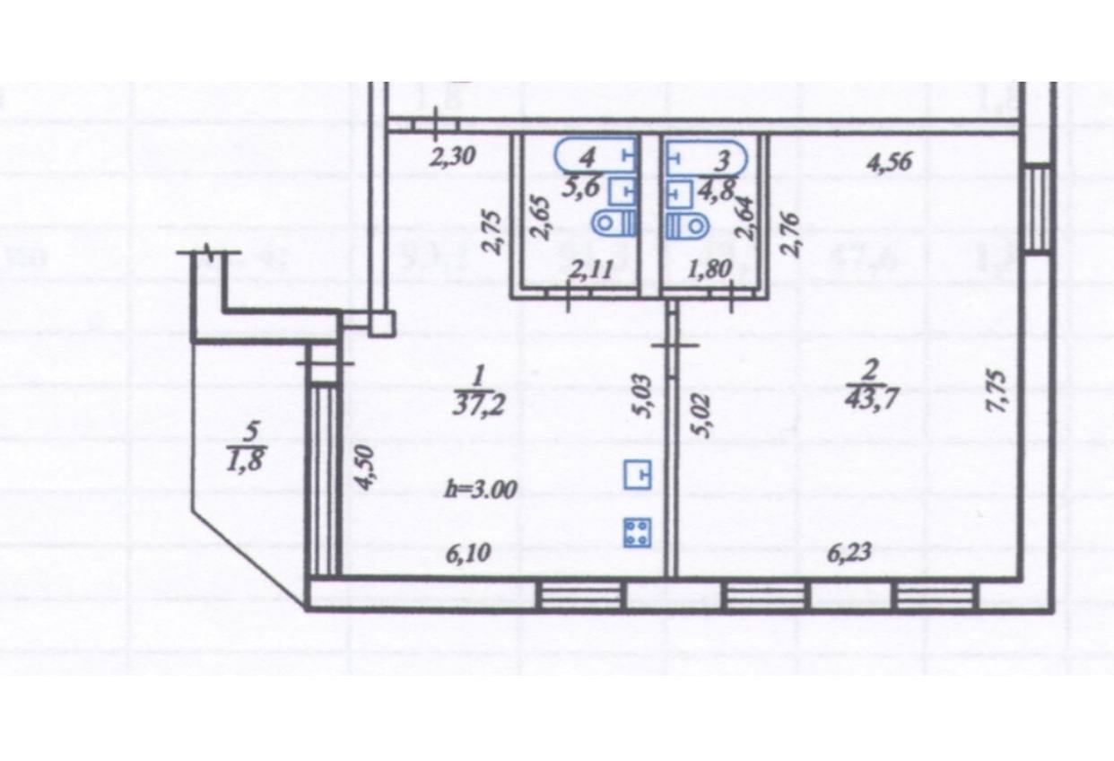 Продаж 4-кімнатної квартири 93 м², Севастопольська вул.