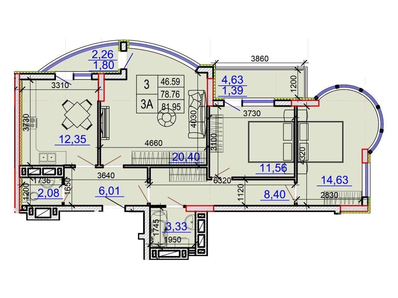 Продаж 3-кімнатної квартири 82 м², Подільська вул.