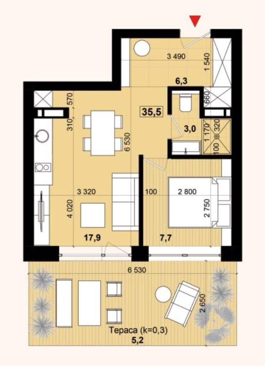 Продажа 2-комнатной квартиры 41 м², Сичеславская Набережная ул.