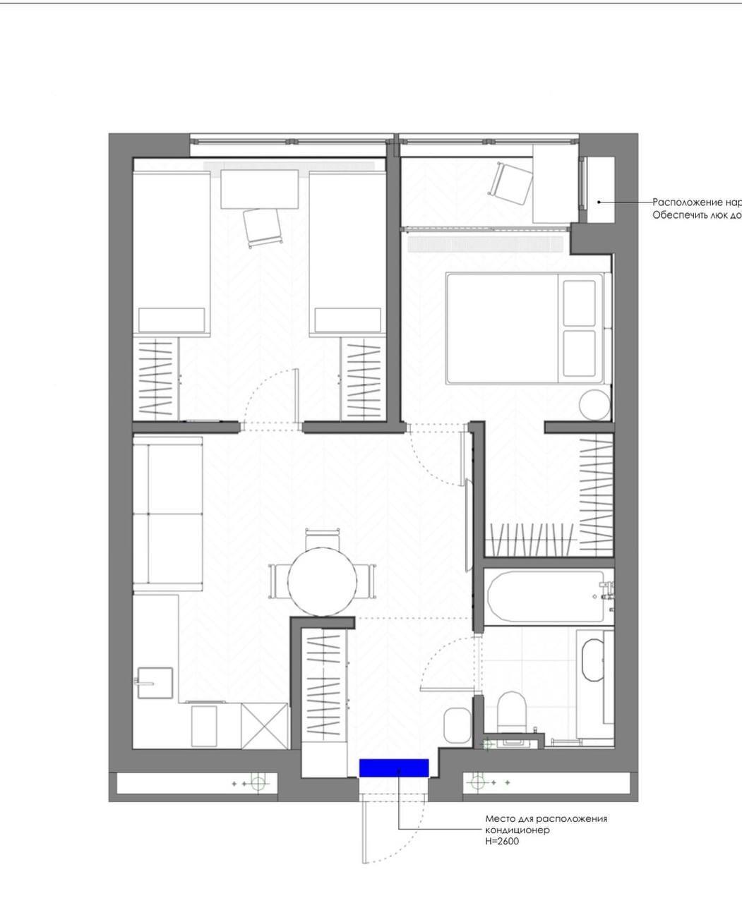 Продажа 1-комнатной квартиры 42.9 м², Воздухофлотский просп., 56А