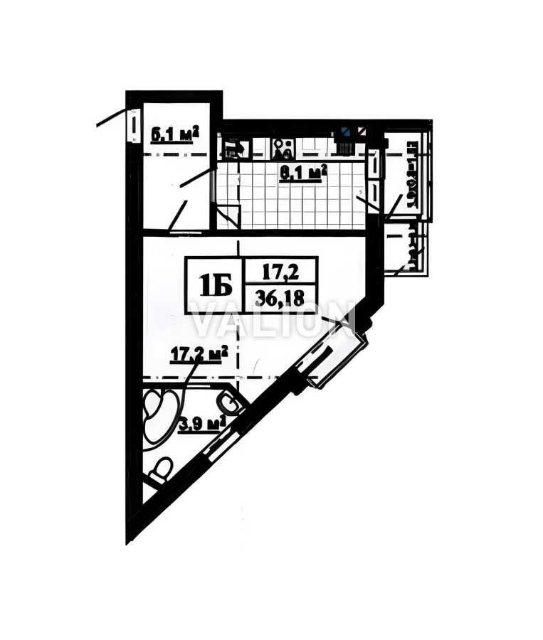 Продажа 1-комнатной квартиры 37.6 м², Академика Вильямса ул., 6Д