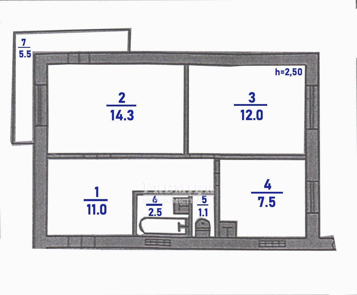 Продажа 2-комнатной квартиры 50 м², Академика Вильямса ул.