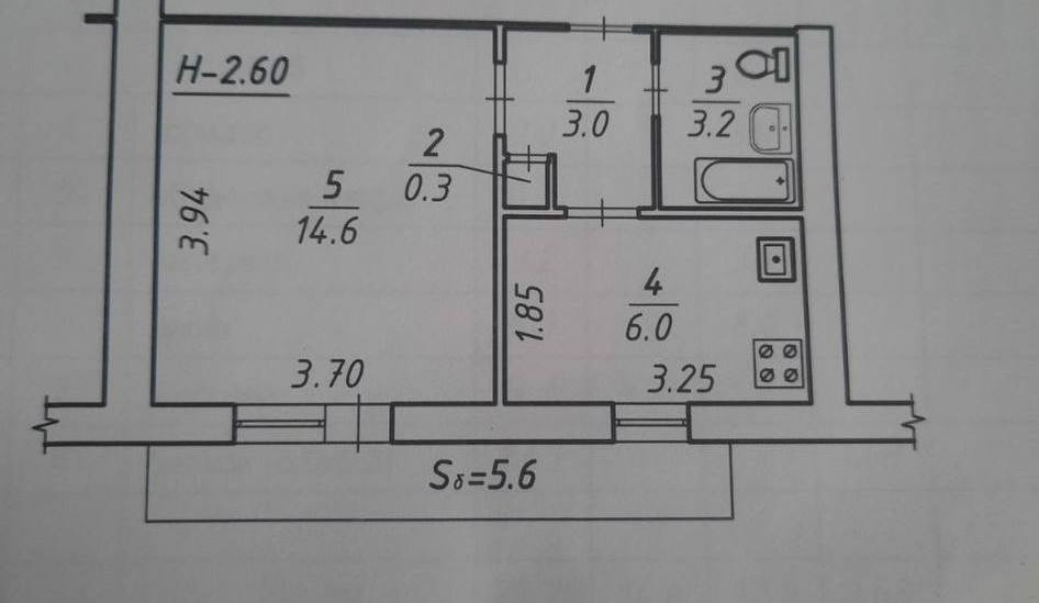 Продаж 1-кімнатної квартири 32.4 м², Заливна вул.