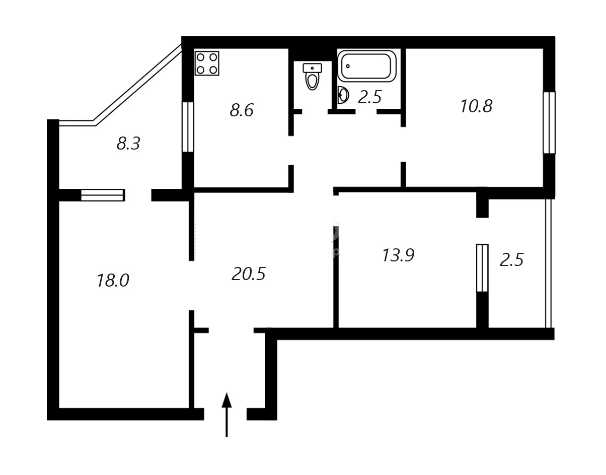 Продаж 3-кімнатної квартири 80 м², Харківське шосе, 180/21