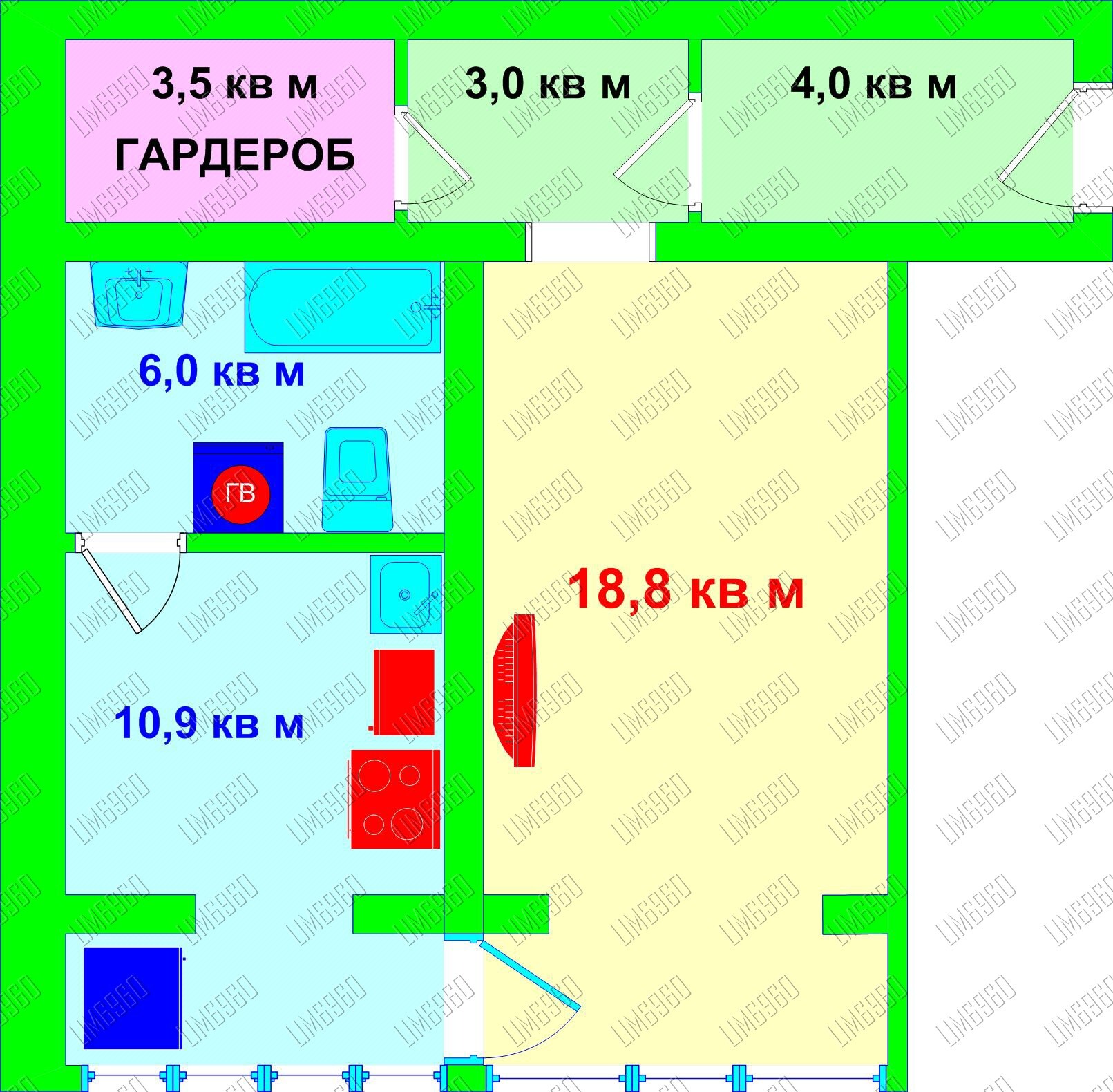 Оренда 1-кімнатної квартири 46 м², Героїв Сталінграда просп., 11Б