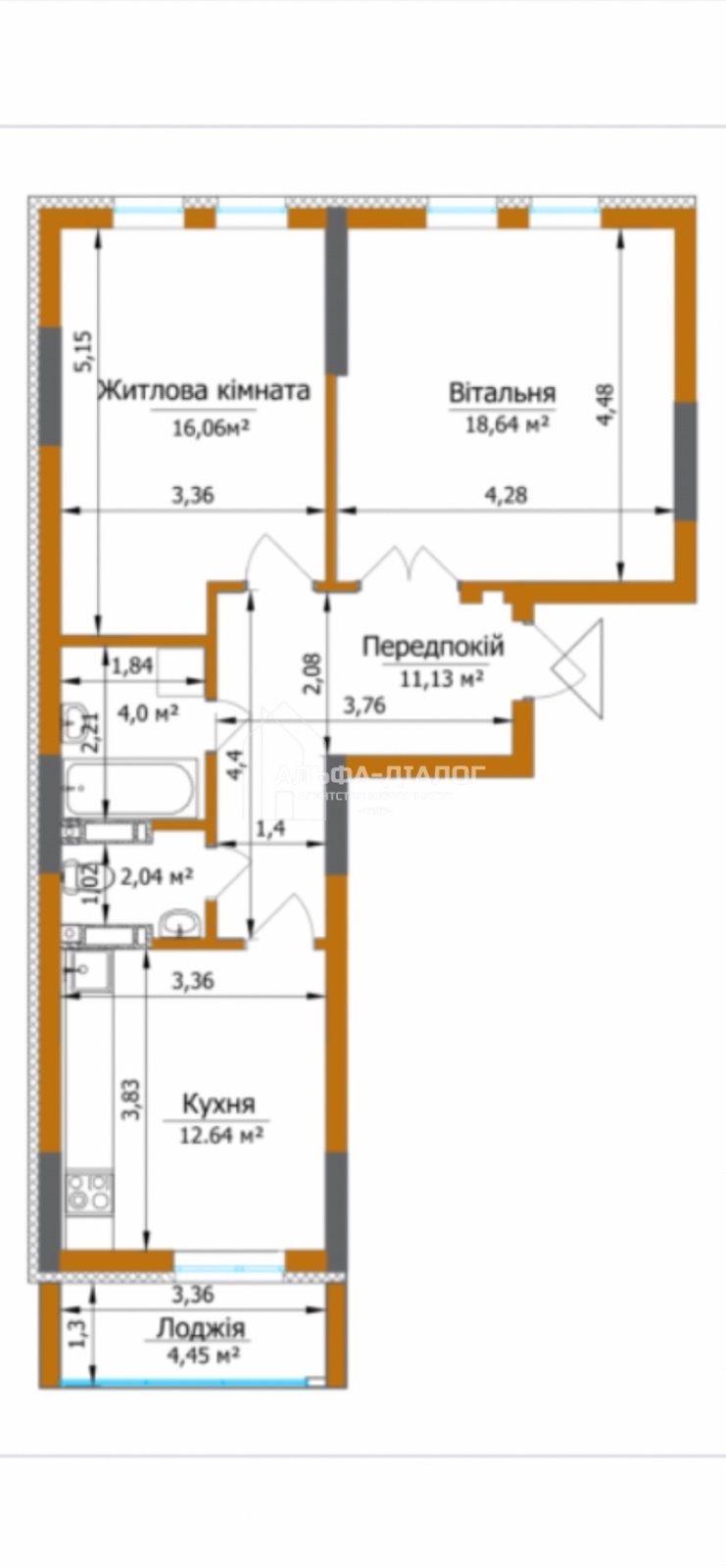 Продажа 2-комнатной квартиры 67 м², Львовская ул., 7/9