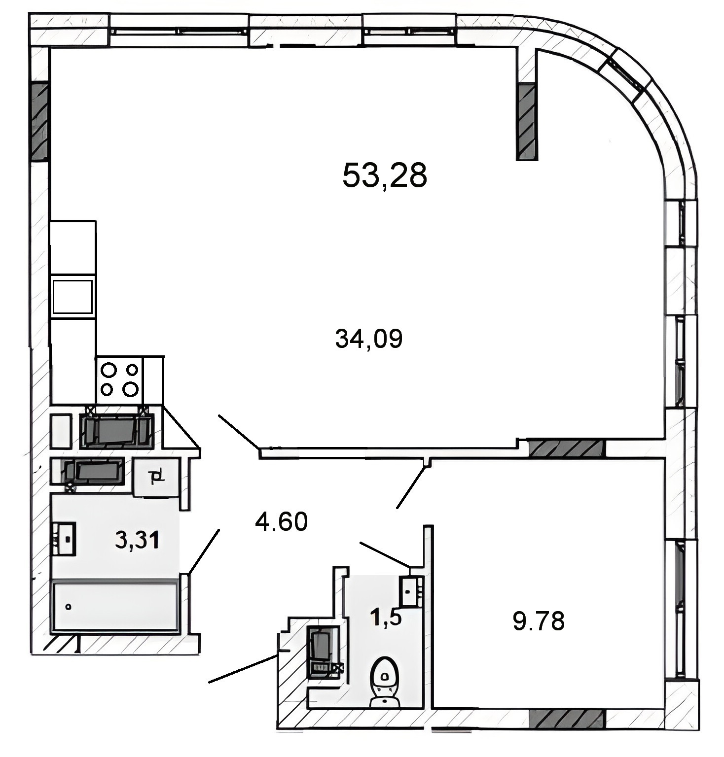 Продаж 2-кімнатної квартири 53 м², Івана Миколайчука вул., 38