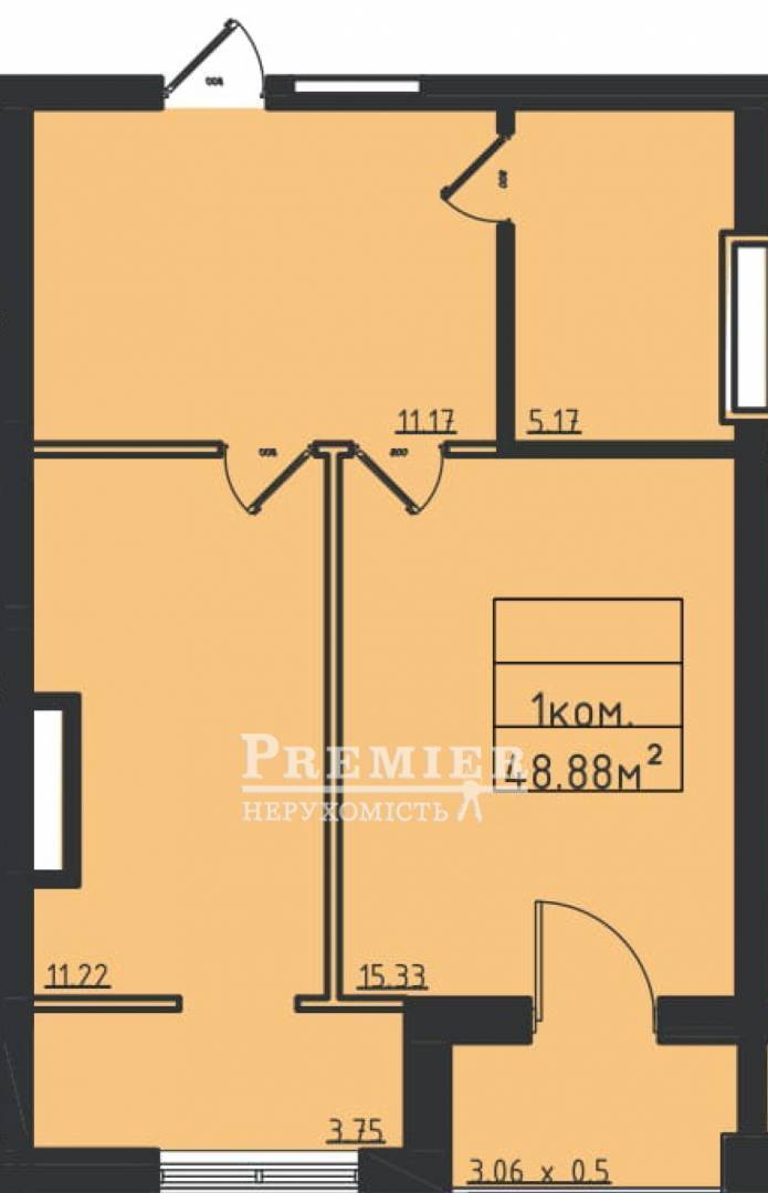 Продаж 1-кімнатної квартири 49 м², Дача Ковалевского вул.