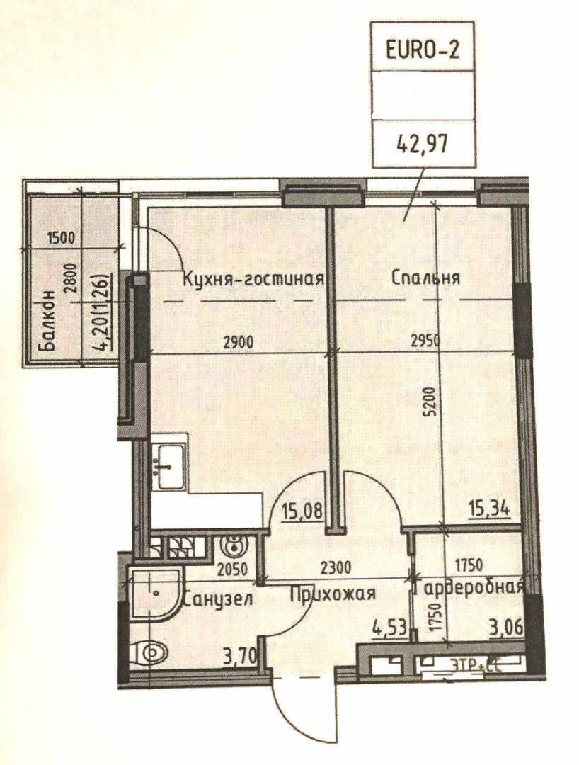 Продаж 1-кімнатної квартири 43 м², Дачная вул., 28