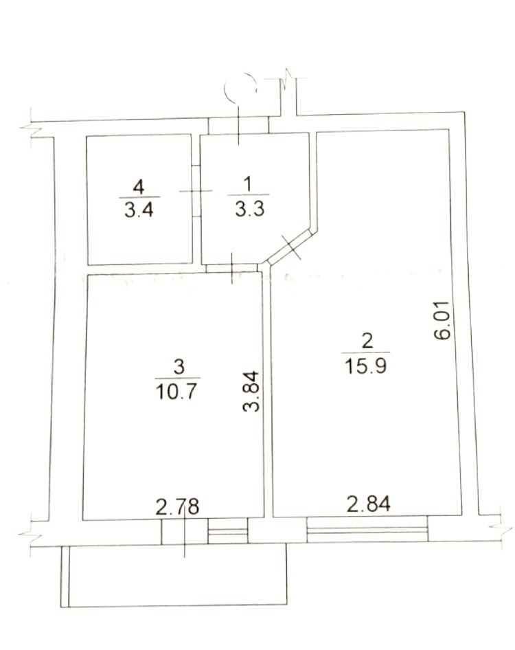 Продаж 1-кімнатної квартири 35 м²