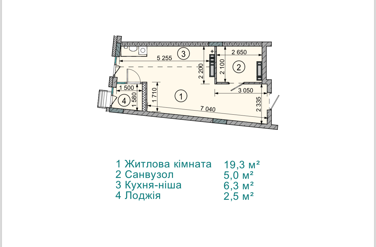 1-комнатная 33.2 м² в ЖК Sense City от 32 000 грн/м², с. Софиевская Борщаговка