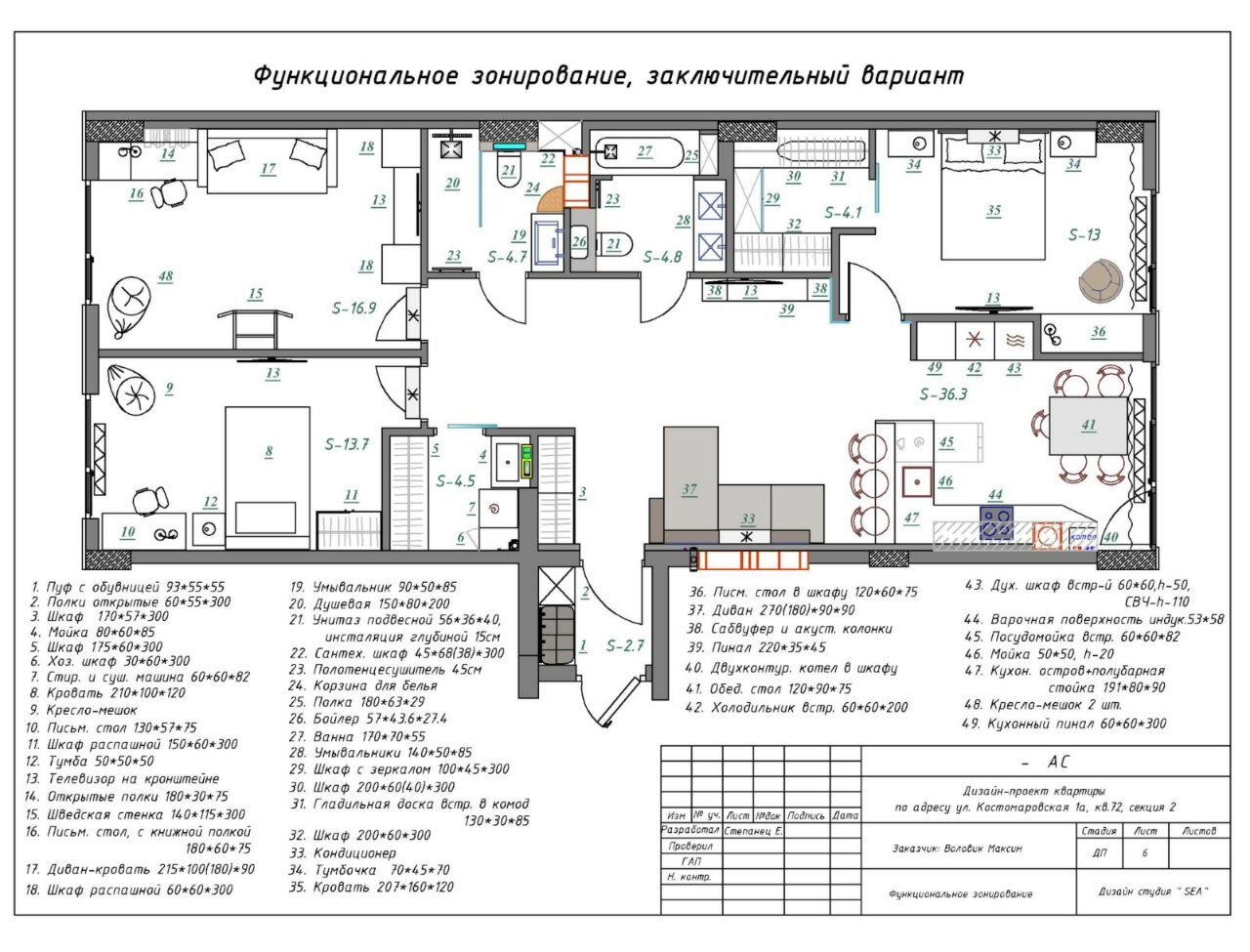 Продаж 4-кімнатної квартири 105 м², Костомаровська вул.