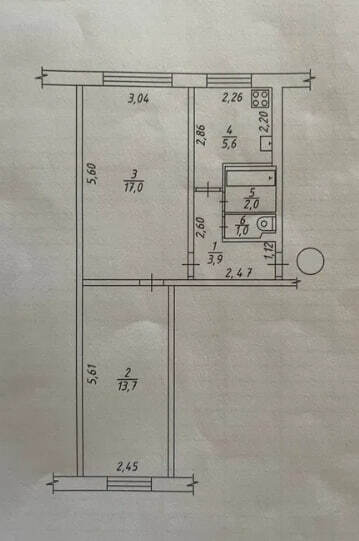 Продажа 2-комнатной квартиры 43.2 м², Романа Атаманюка ул.