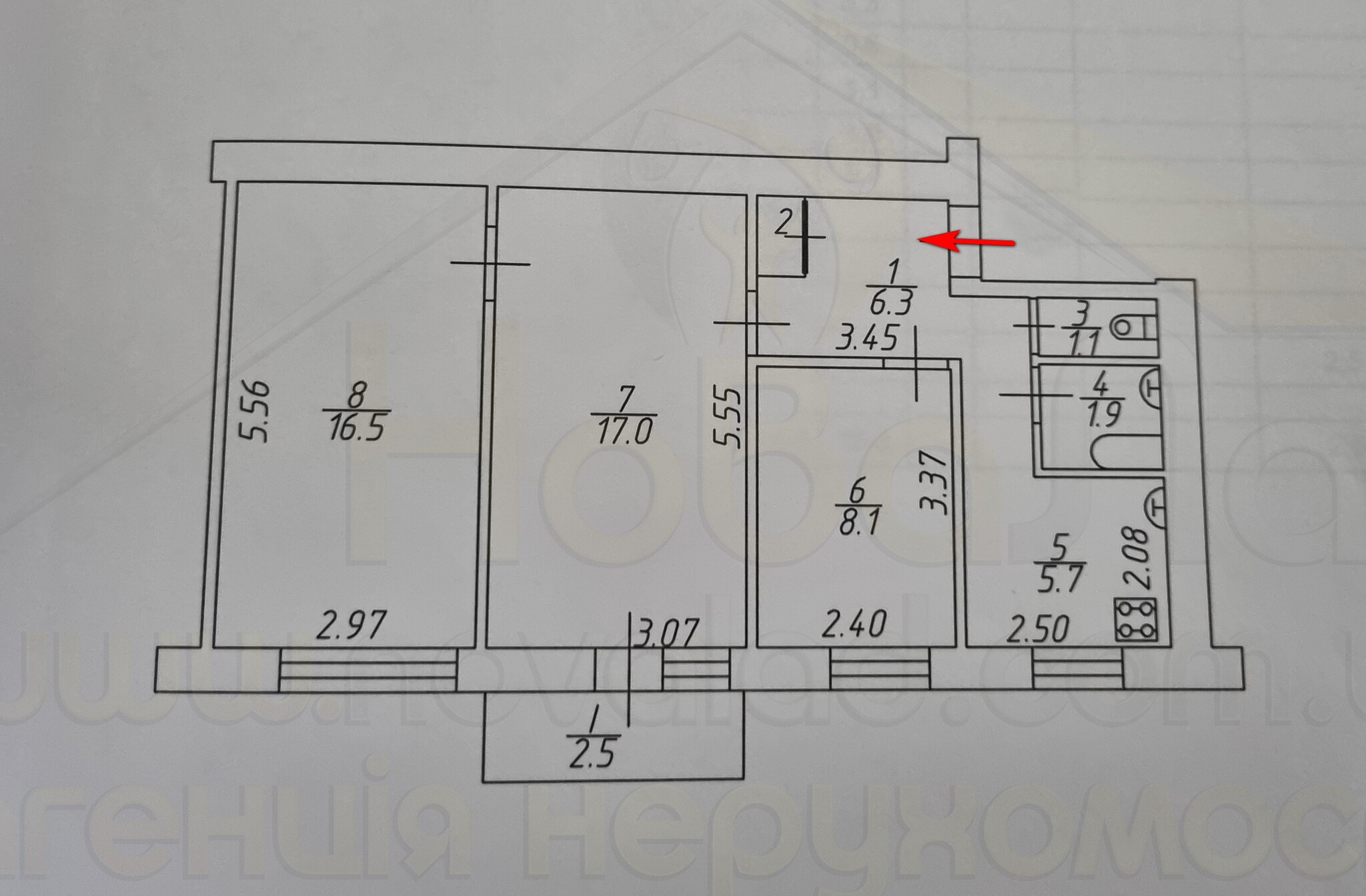 Продаж 3-кімнатної квартири 60 м², Миру просп.