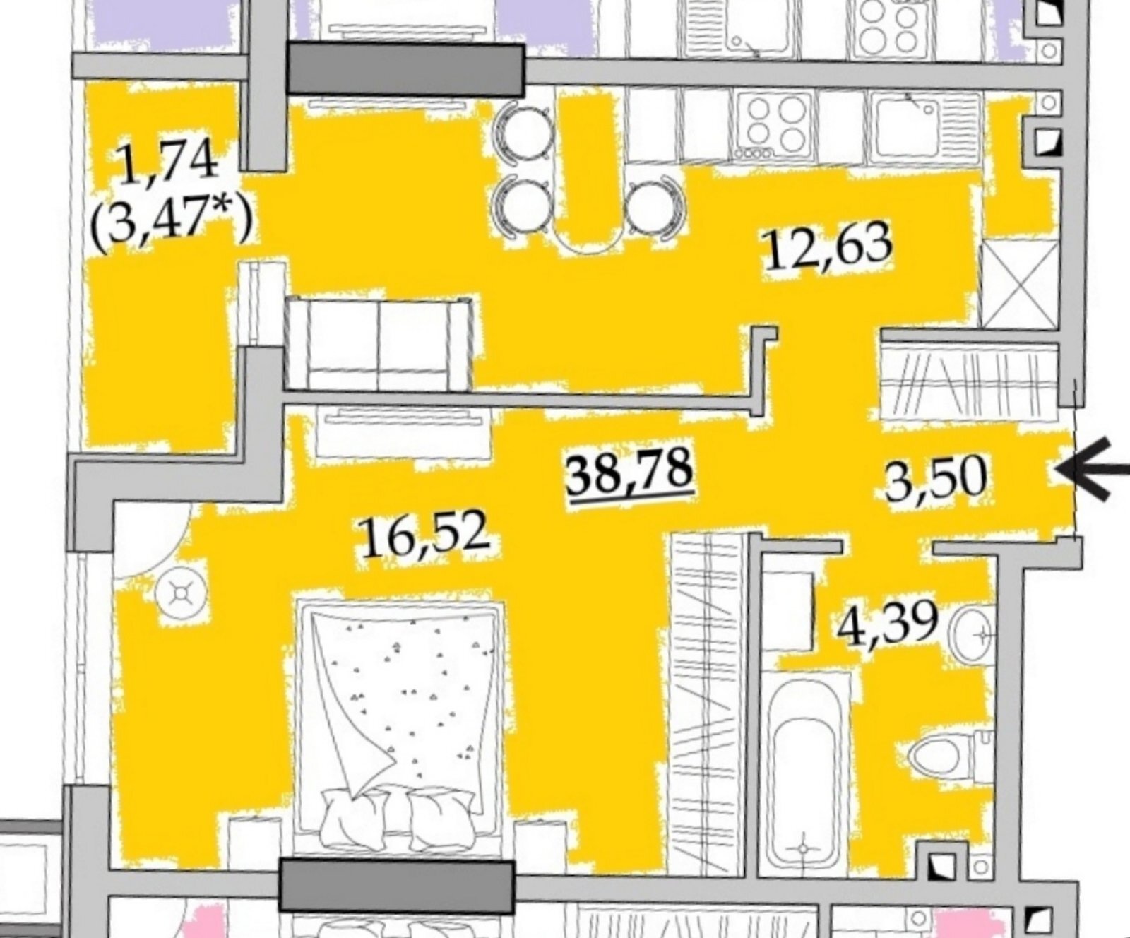 Продаж 1-кімнатної квартири 39 м², Академіка Вільямса вул.