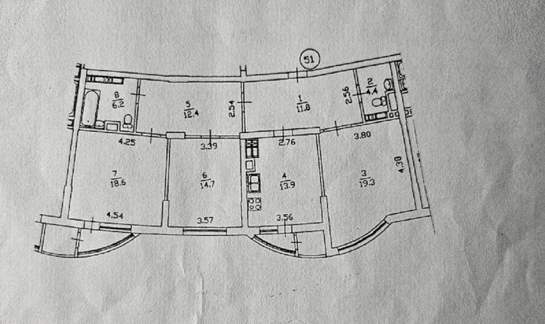 Продаж 3-кімнатної квартири 105 м², Дніпровська наб., 23