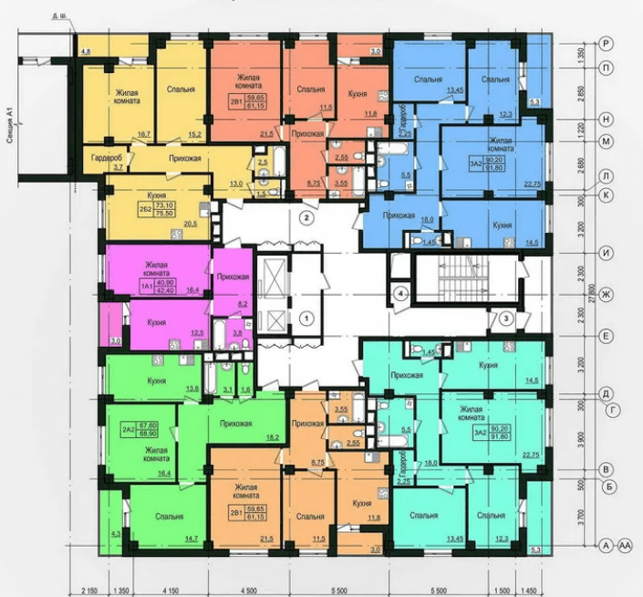 Продажа 2-комнатной квартиры 75.5 м²