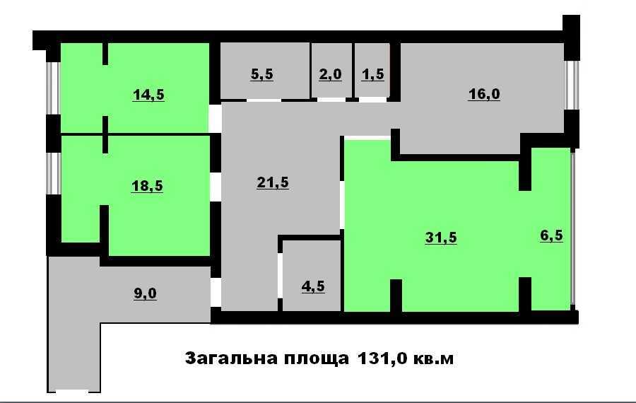 Продажа 3-комнатной квартиры 131 м², Захисників Вітчизни, 12