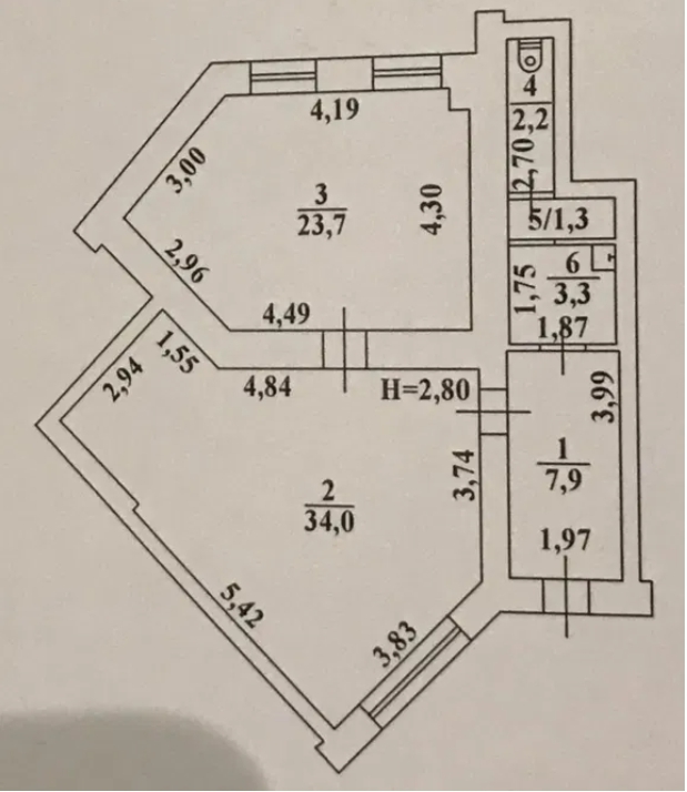 Оренда офісу 72 м², Посмітного вул.