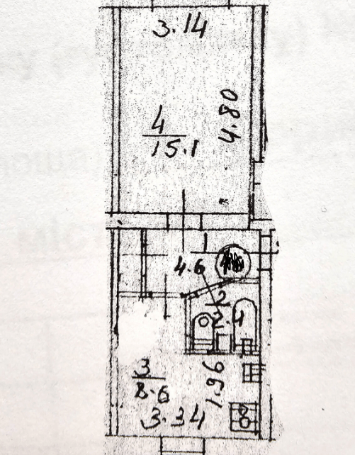 Продажа 1-комнатной квартиры 31 м²