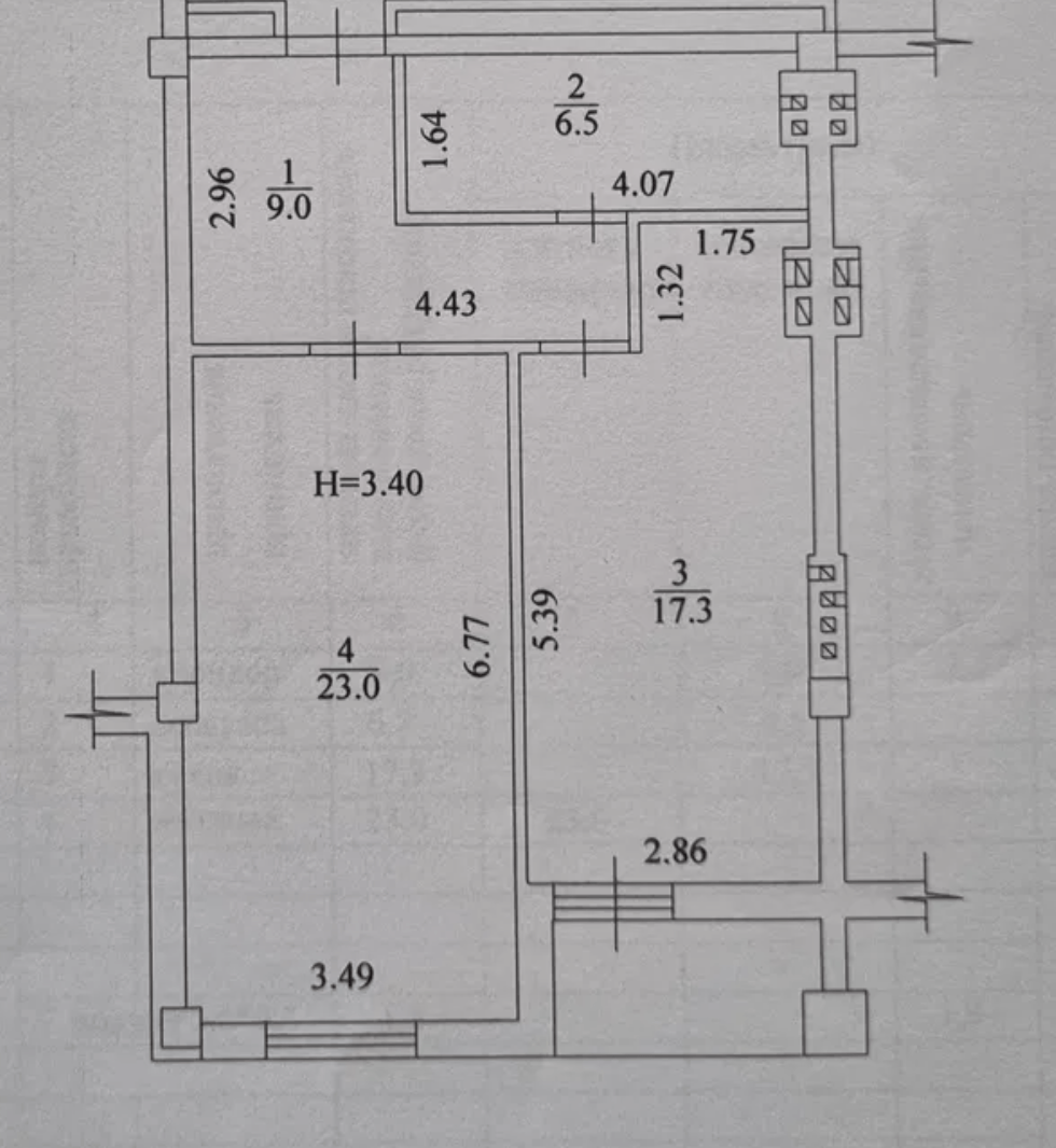 Продажа 1-комнатной квартиры 56 м²