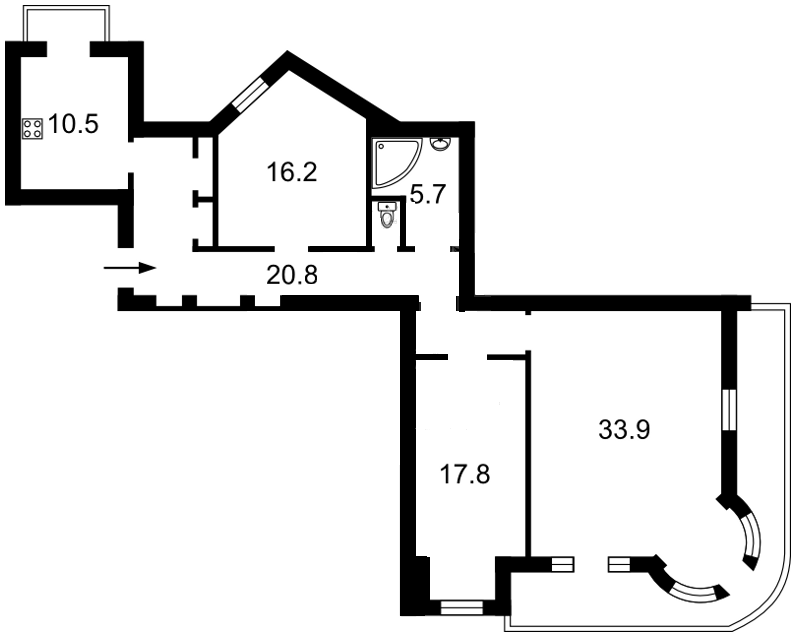 Оренда 3-кімнатної квартири 112 м², Січових Стрільців вул., 40