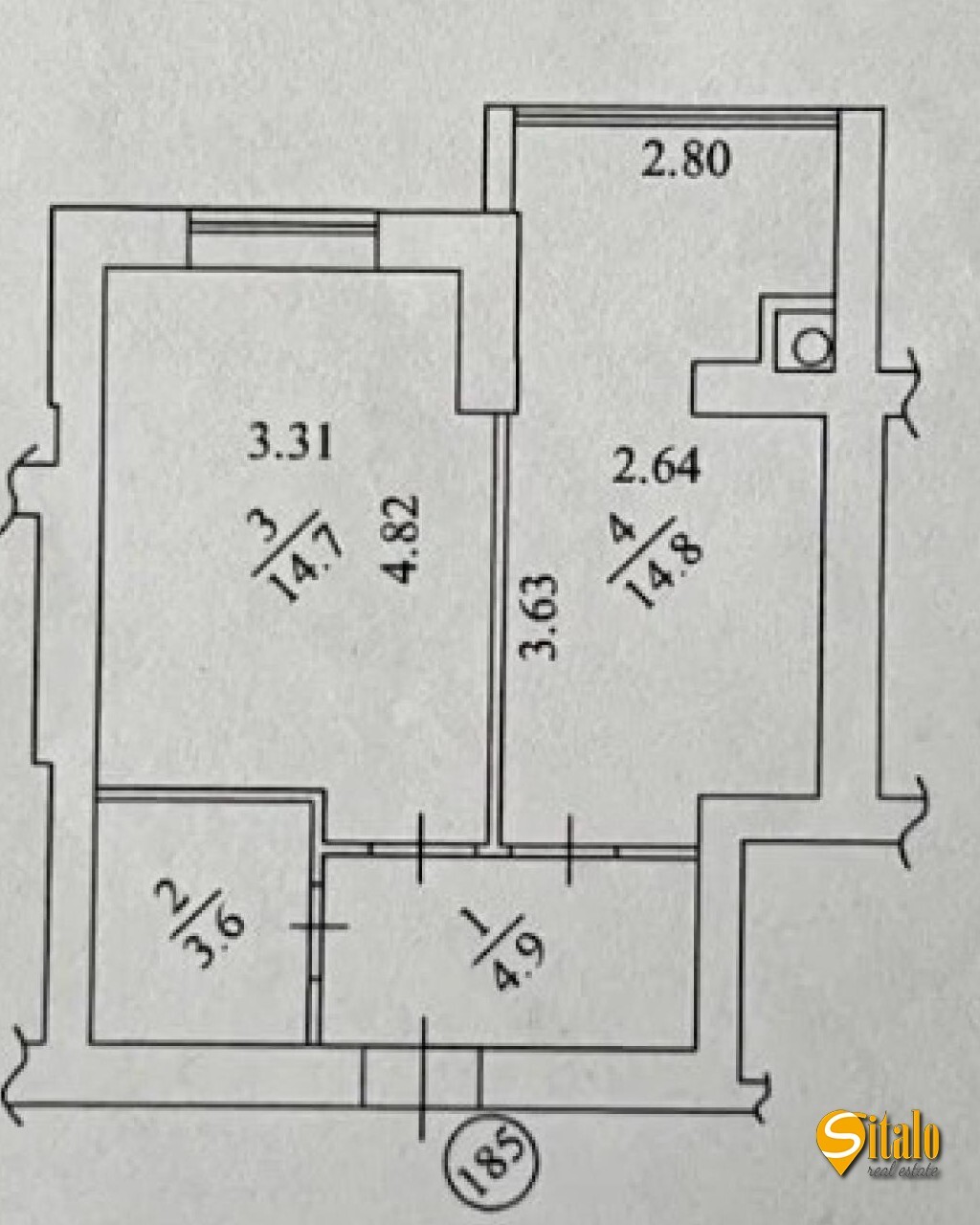 Продаж 1-кімнатної квартири 38 м²