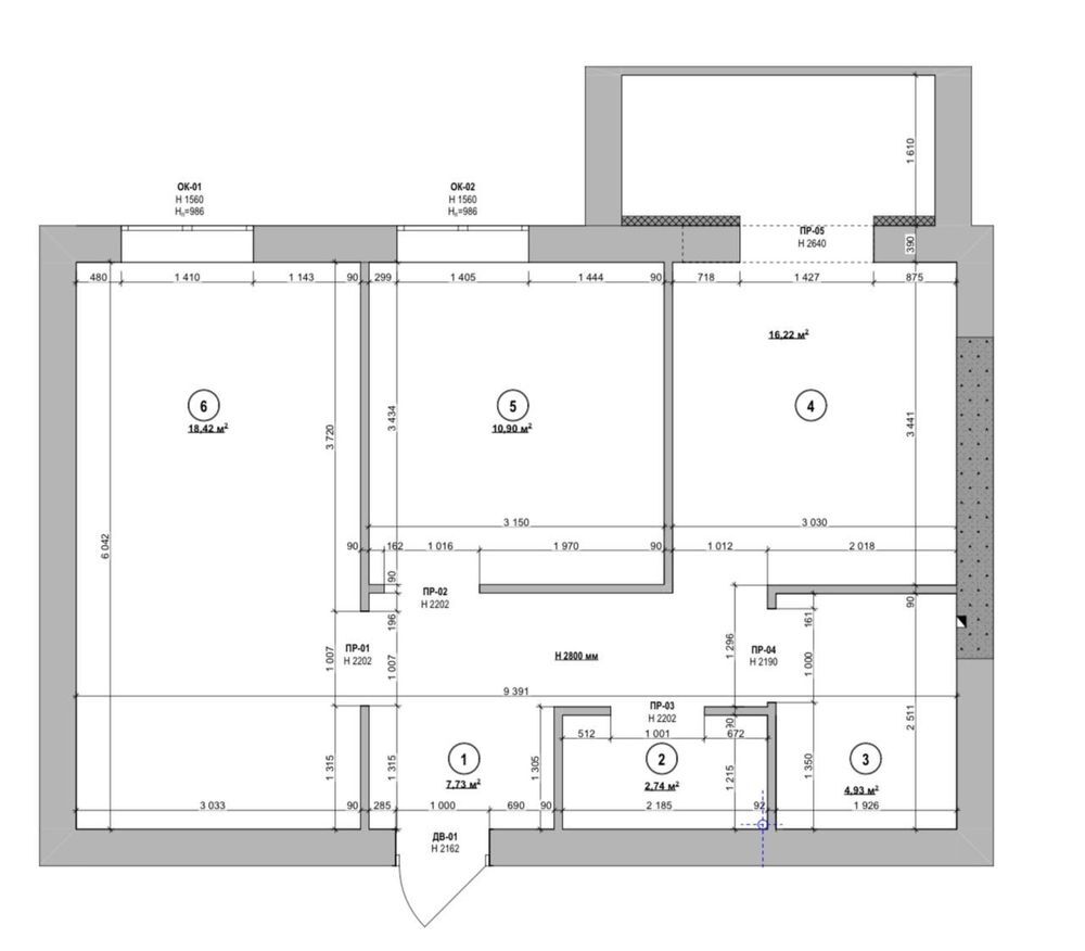 Продаж 2-кімнатної квартири 57 м²