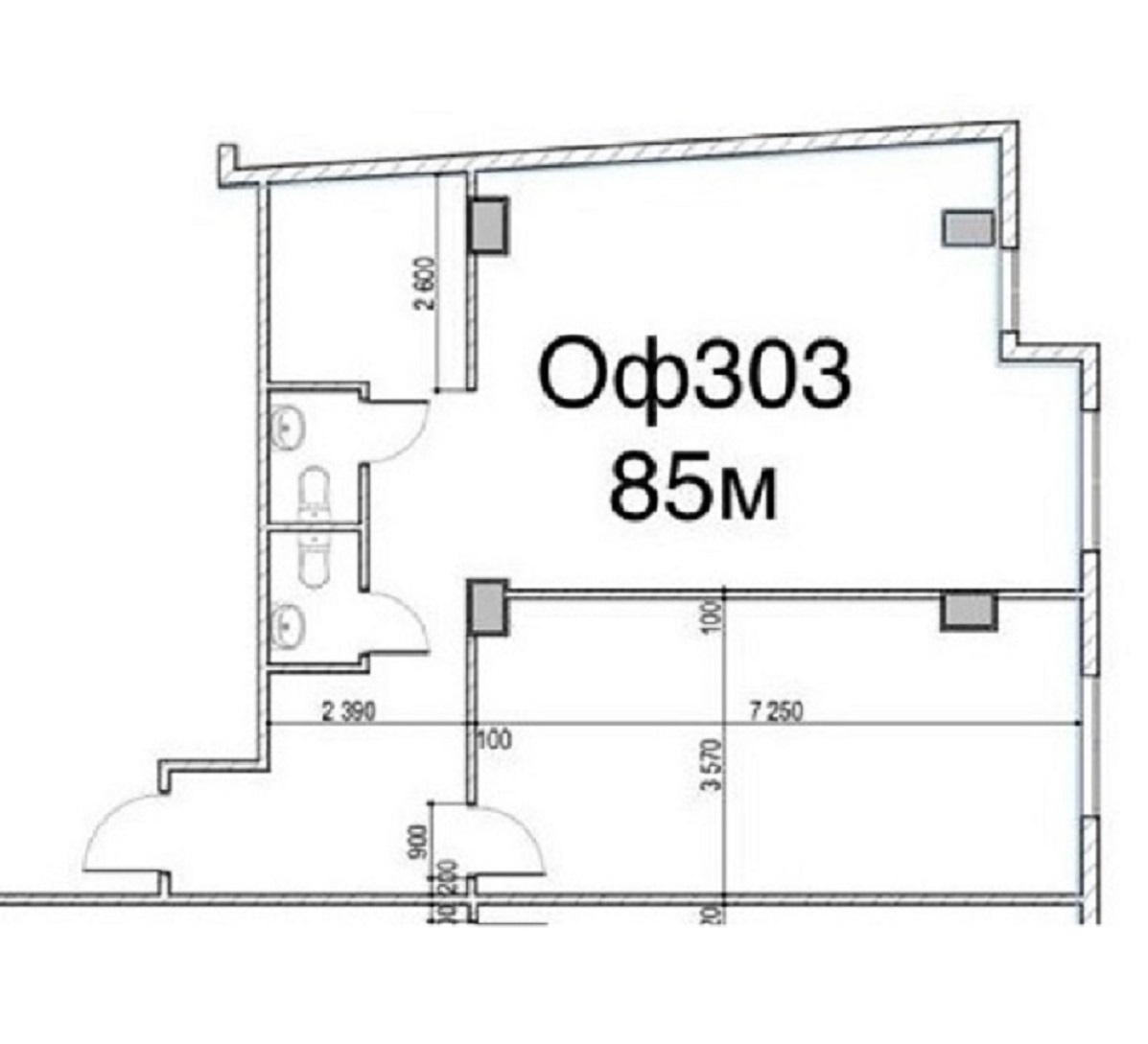 Аренда офиса 85 м², Кудрявский спуск, 10