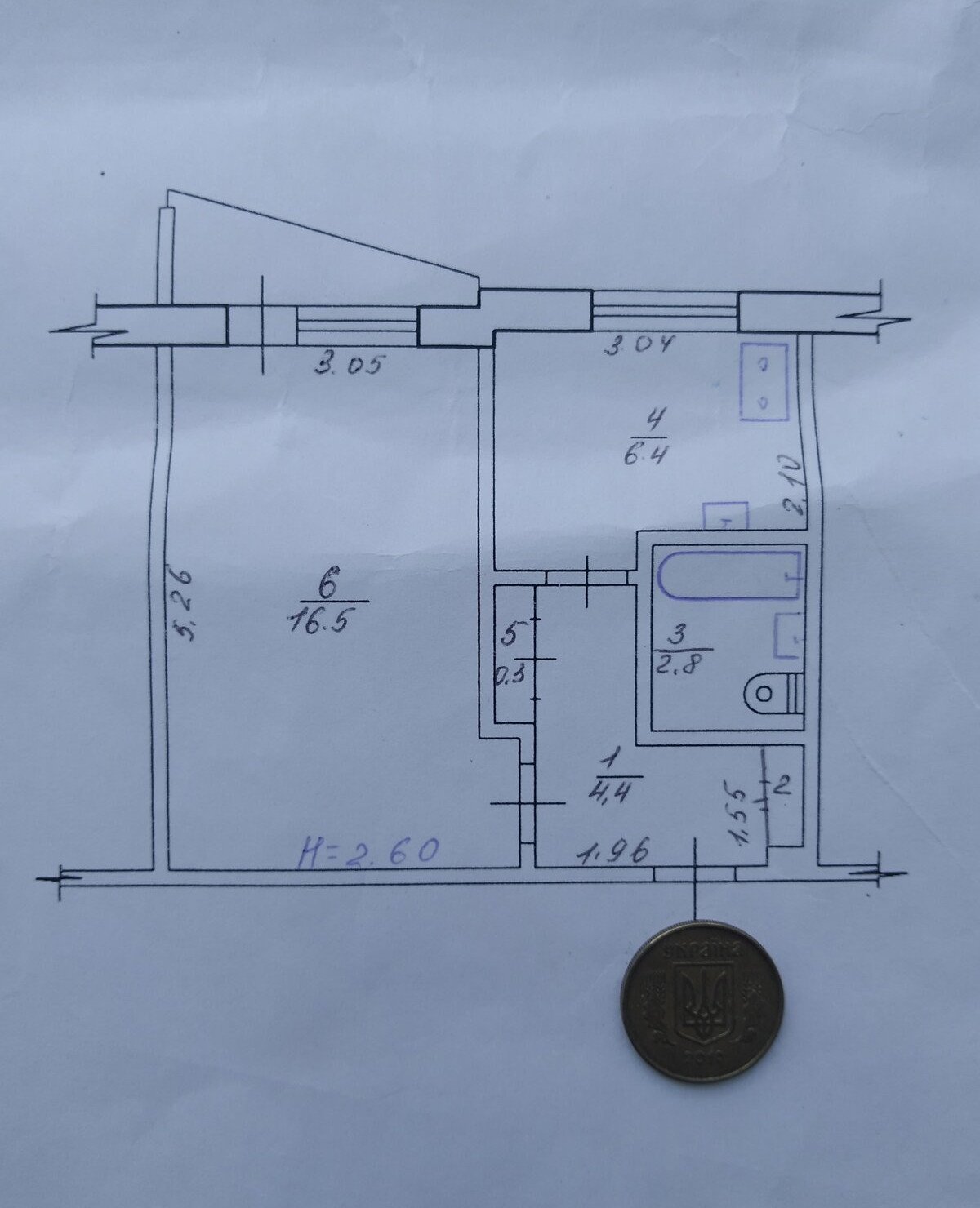 Продаж 1-кімнатної квартири 32 м²