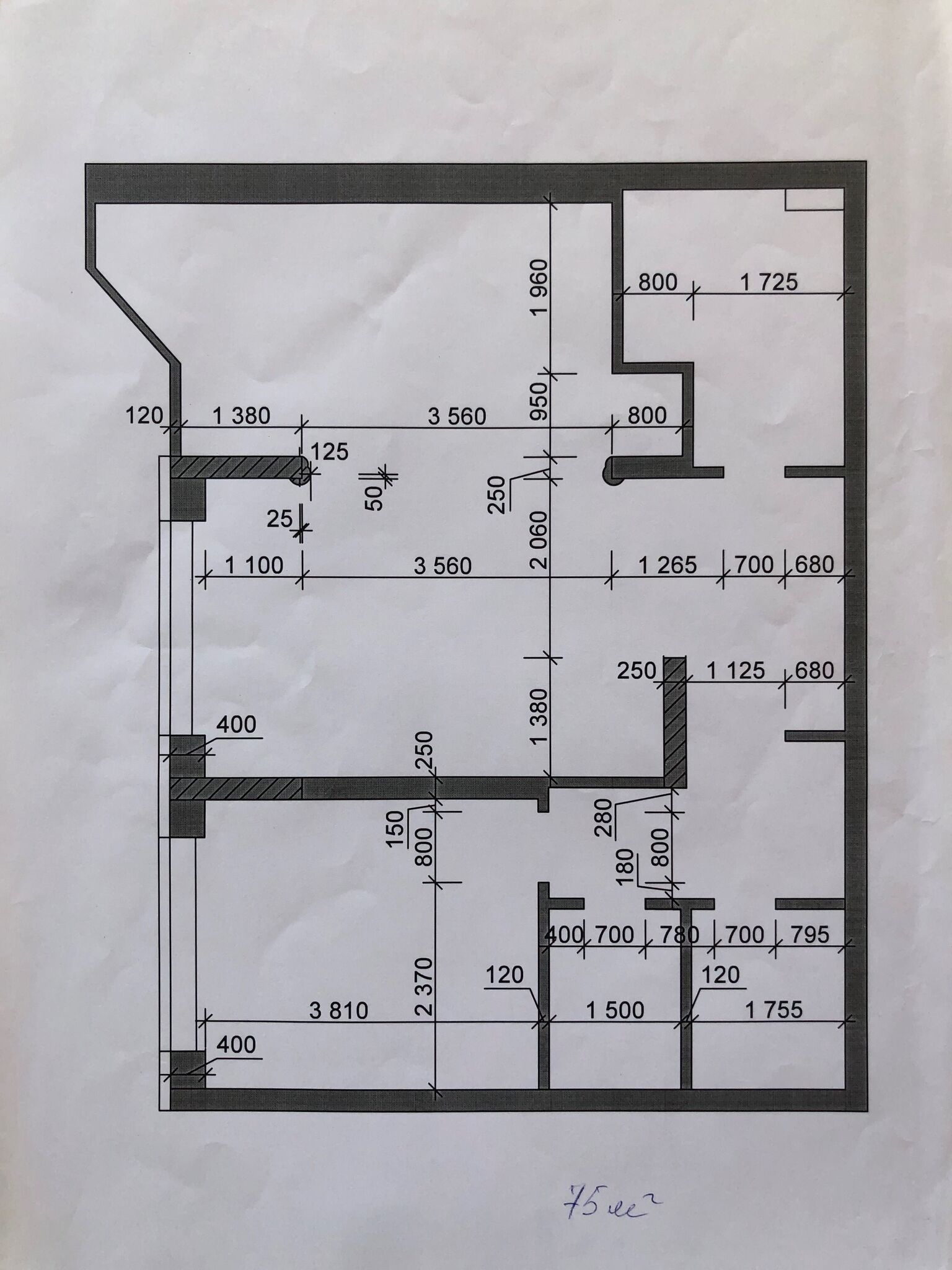 Оренда 1-кімнатної квартири 75 м²