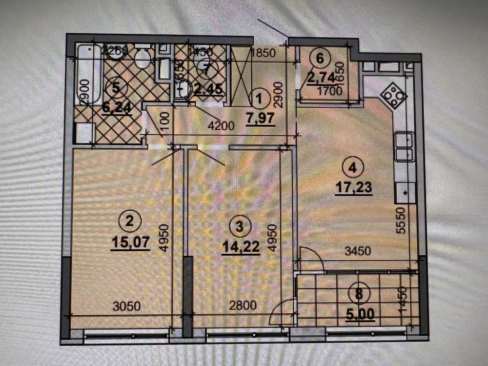 Продаж 2-кімнатної квартири 72 м²