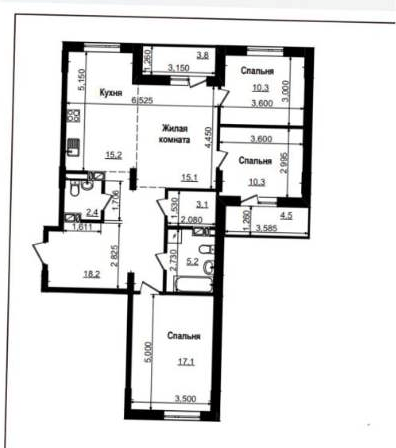 Продаж 3-кімнатної квартири 103 м²
