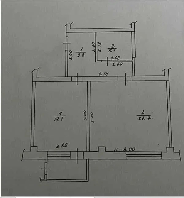 Продажа 1-комнатной квартиры 68 м²