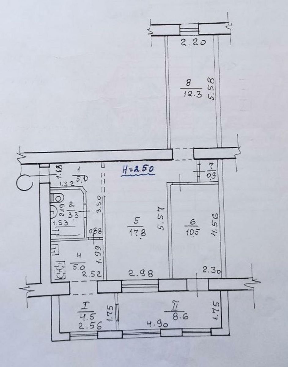 Продаж 3-кімнатної квартири 68.7 м²