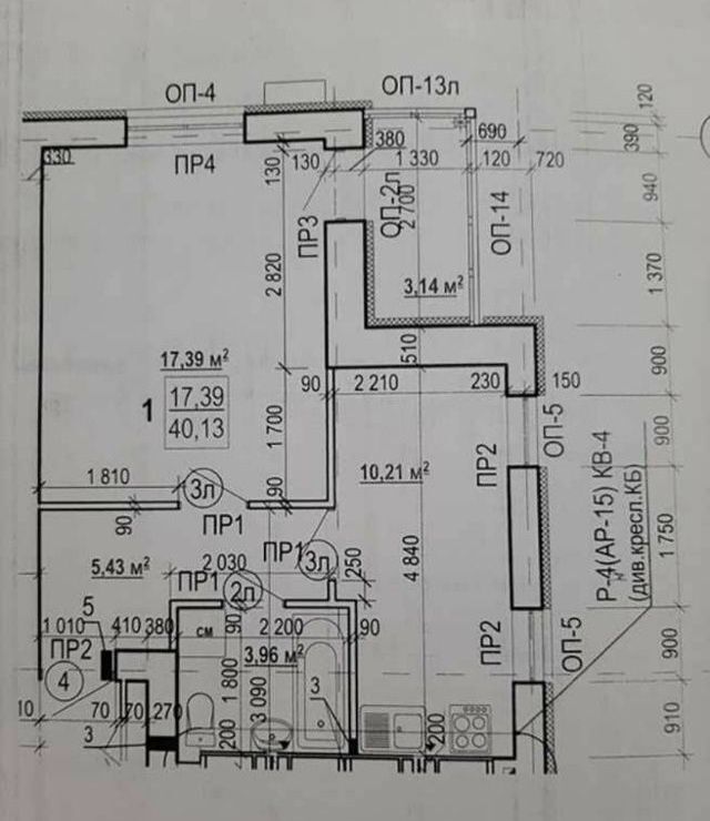 Продаж 1-кімнатної квартири 40 м²