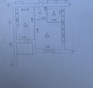 Продаж 1-кімнатної квартири 40 м²