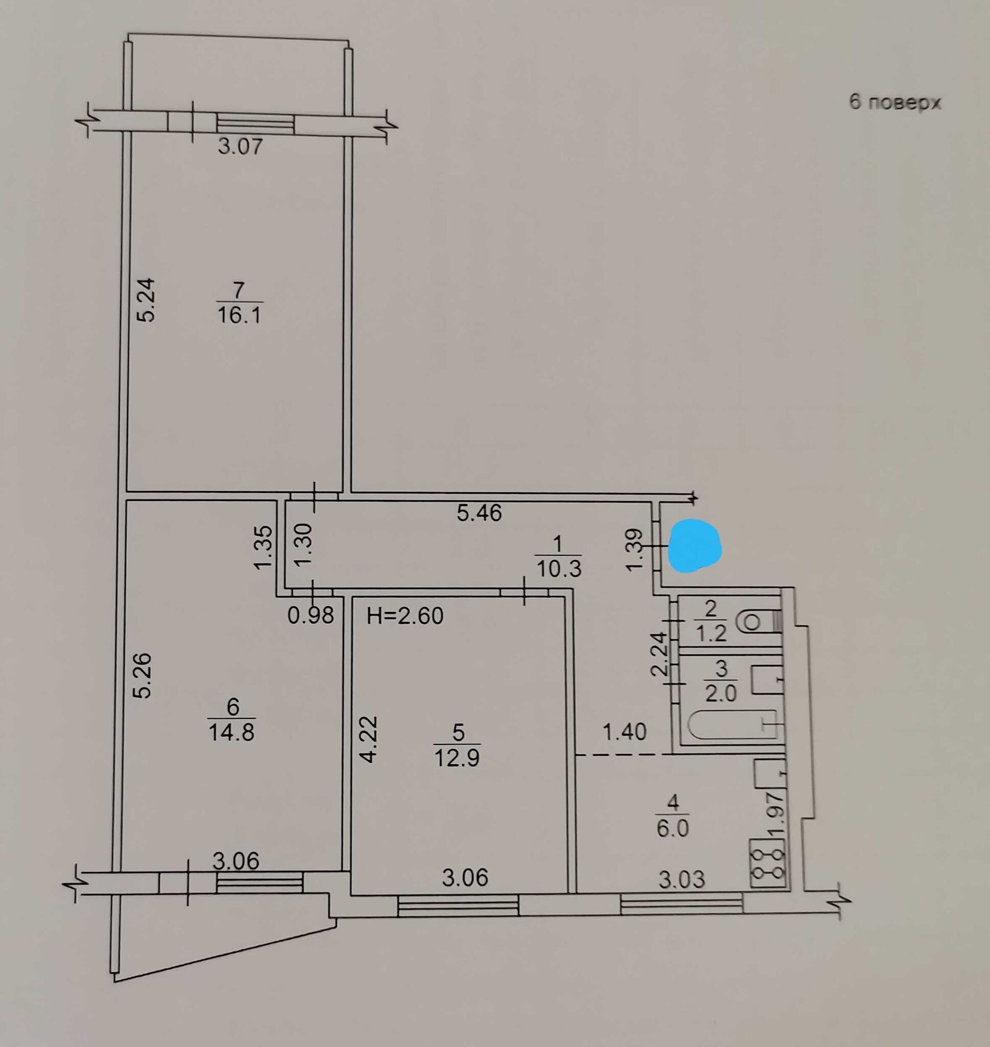 Продаж 3-кімнатної квартири 65 м²