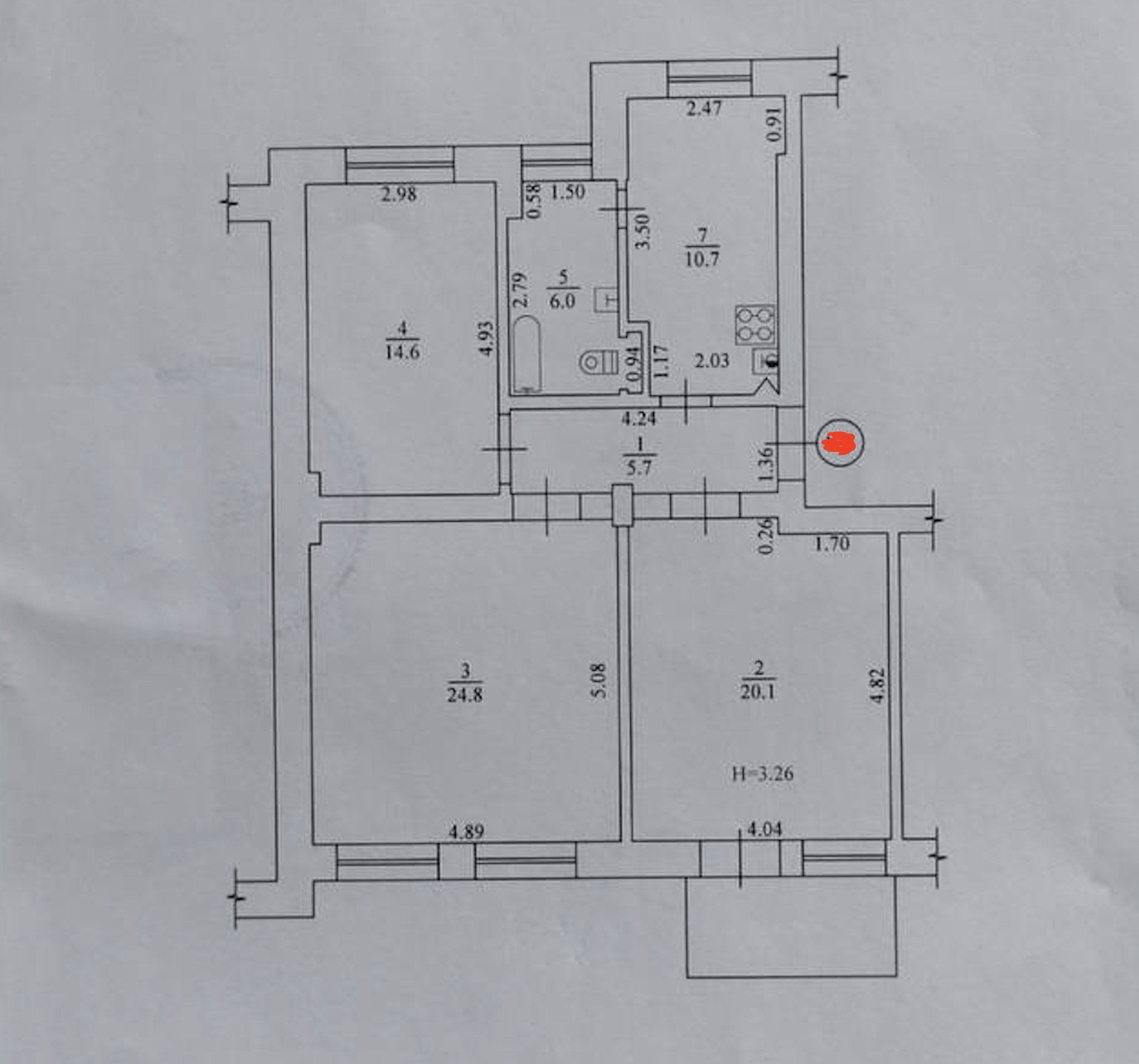 Продажа 3-комнатной квартиры 82 м²