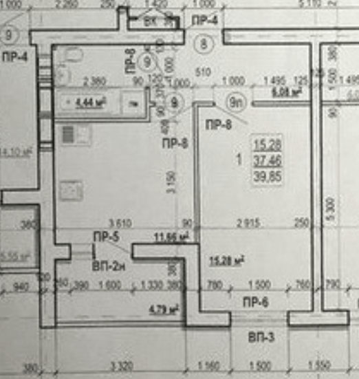 Продаж 1-кімнатної квартири 39 м²