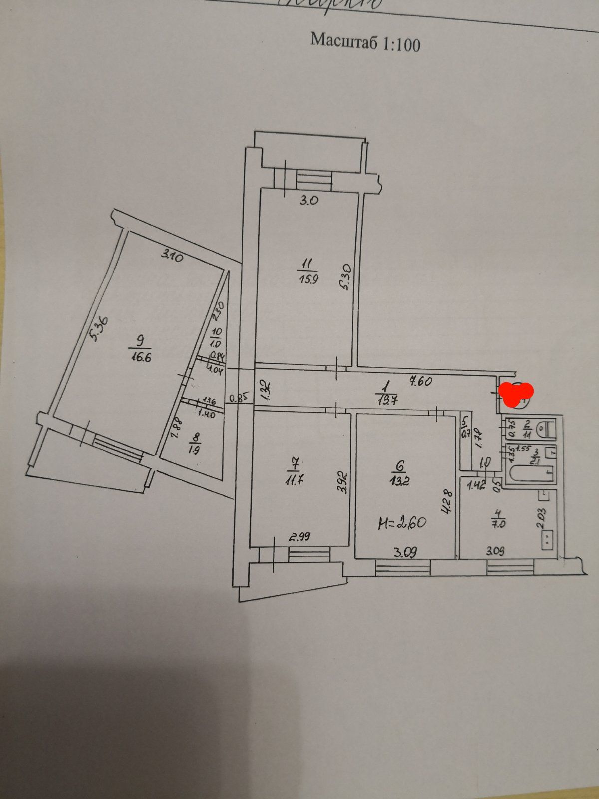 Продаж 4-кімнатної квартири 90 м²